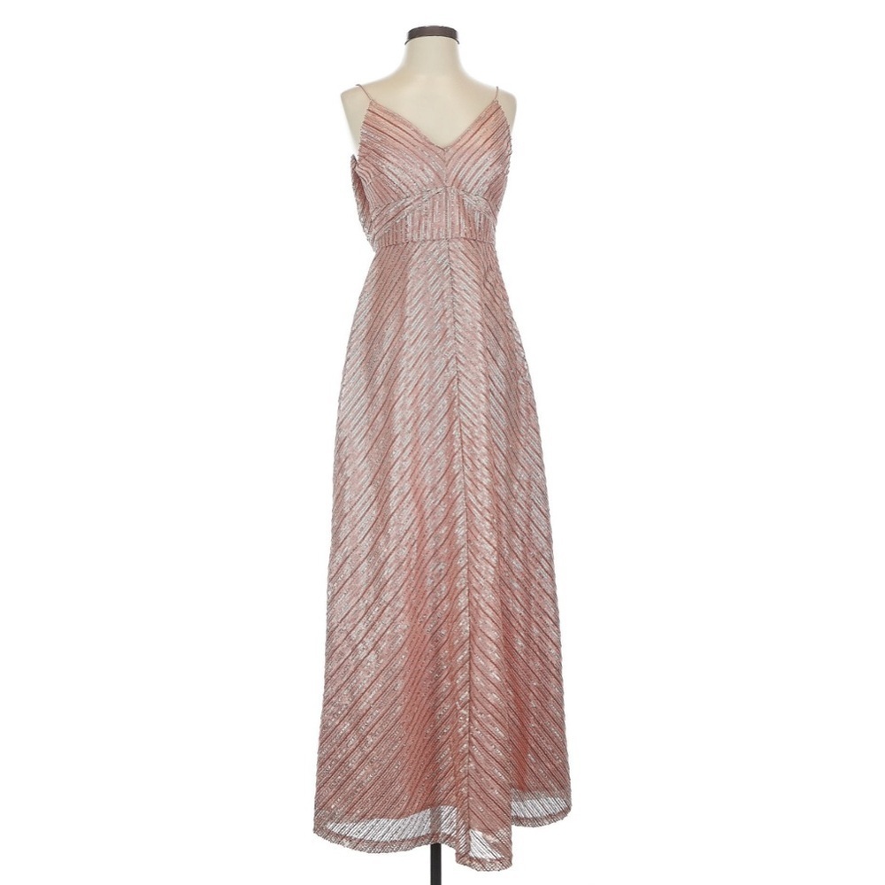 Weddington Way Florence Gown | Formal Wedding Guest | Blush Pink Sparkle| Size 2